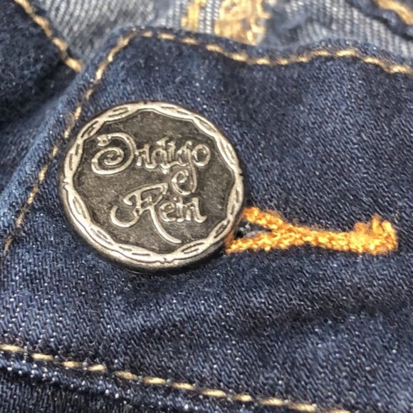 LIKE NEW INDIGO REIN ANKLET SKINNY JEANS 3/25x30 TWO COLOR STITCHING 😎 - Picture 7 of 13